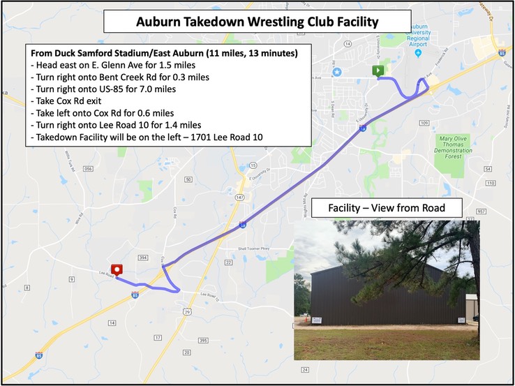 Directions to Facility - Duck Samford new