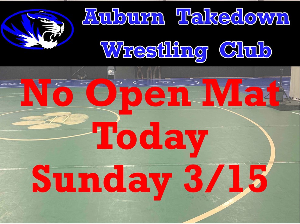 No Open Mat March 15